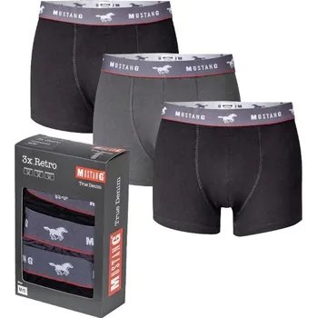 Pánské oblečení Boxerky Mustang True Denim 3-pack vel. S