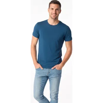 Pánské tričko CityZen - MONZA Pánské tričko slim modrozelené S