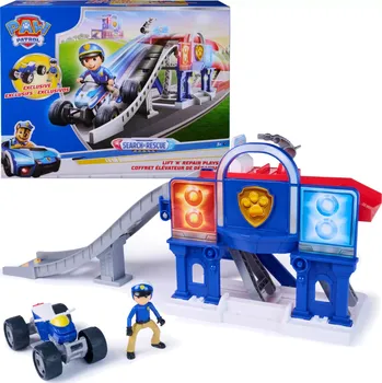 Figurka Paw Patrol Lift ’N’ Repair – záchranná opravárenská stanice s figurkou Rydera a ATV