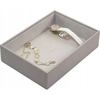 Šperkovnice Šperkovnice na bižuterii černá sametová s ozdobným lemem