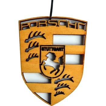 Vůně do auta Mácova Dílna Dřevěná vůně do auta - znak Porsche Vůně: Titanic