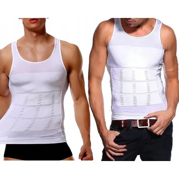 Pánské tílko Pánské zeštíhlující tílko bílé M (nylon/elastan)