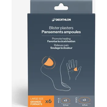 Náplast DECATHLON Náplast proti puchýřům velký formát 6 ks