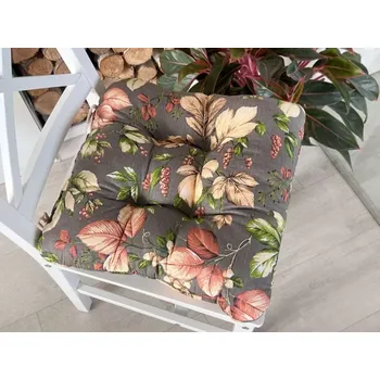 Podsedák PODSEDÁKY NA ŽIDLE - PODZIM ŠEDO - HNĚDÝ 40x40cm