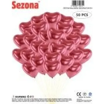Balónek Balony chromowane Serca 25cm 50szt