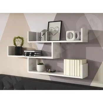 police Mirjan_zondo Nástěnná police Cyzara 003 (bílá)