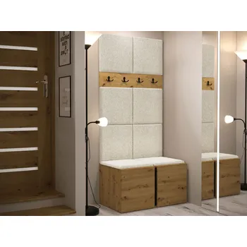 Předsíňová stěna Mirjan_zondo Předsíň Tovenaz IV (dub artisan + černá)