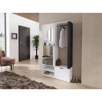 Předsíňová stěna Mirjan_zondo Předsíň Freelo (Bílá + Bílá + Černá)