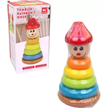 Dřevěná hračka MaDe věž panáček 17 cm