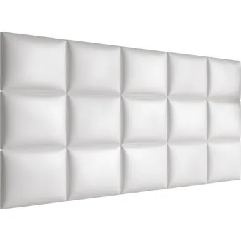 Předsíňová stěna Mirjan_zondo Čalouněný nástěnný panel Pazara 40x30 cm (ekokůže soft 017 (bílá)