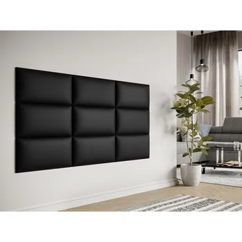 Předsíňová stěna Mirjan_zondo Čalouněný nástěnný panel Pazara 60x30 (ekokůže soft 011 (černá)