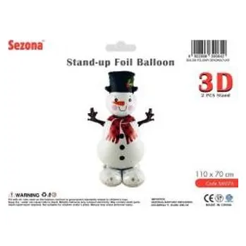 Balónek Balon Boże Narodzenie Bałwan 110x70cm