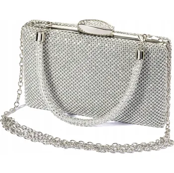 Kabelka MB Classic-Bag kabelka psaníčko W114 večerní psaníčko s řetízkem, syntetická stříbrná