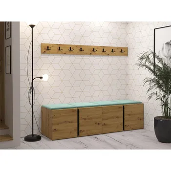 Předsíňová stěna Mirjan_zondo Předsíň Timothy VII (dub artisan + dub artisan + černá) (Manila 11)