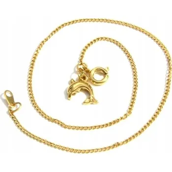 Náramek Zlatý náramek na kotník s delfínem 25 cm