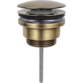 Sifon Sapho Umyvadlová výpust 5/4“, click-clack, velká zátka, 5-65mm, bronz - CV1110BR