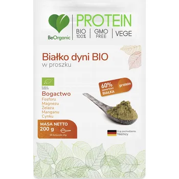 Protein Dýňový Protein v Prášku Bezlepkový Bio 200 g - BeOrganic