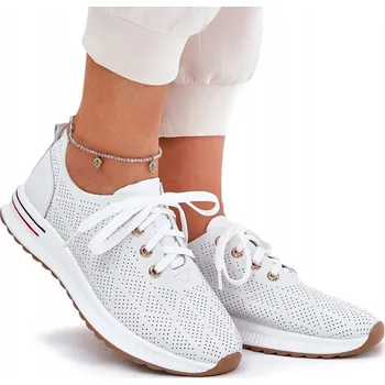 Dámské polobotky SPORTOVNÍ POLOBOTKY Z KŮŽE LEHKÉ ARTIKER 54C1758 BÍLÉ 39