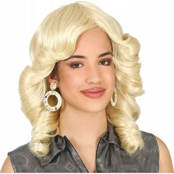 Karnevalová paruka Guirca paruka polodlouhé blond kudrnaté vlasy