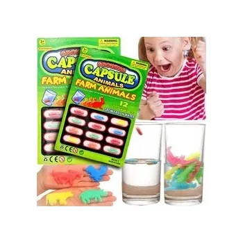 Hračka pro nejmenší MAGICKÉ ROSTOUCÍ KAPSLE ZVÍŘATA 24 KUSŮ DO KOUPELE VE VANĚ