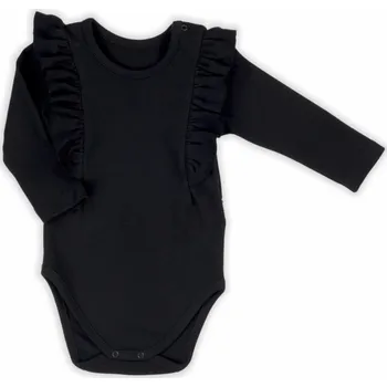 Kojenecký body Dívčí body s dlouhým rukávem Nicol, černé, vel.