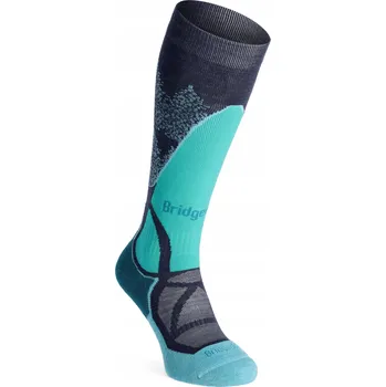Dámské ponožky Dámské lyžařské Ponožky Bridgedale Ski MW - dark denim/aqua 35-37