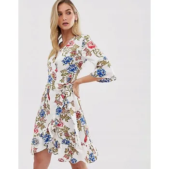 Dámské šaty UNIQUE21 SMETANOVÁ ZAVINOVACÍ ŠATY (36)