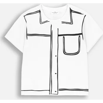 Chlapecké tričko Coccodrillo dětské tričko bílé bavlna velikost 134