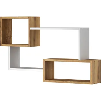 police Mirjan_zondo Nástěnná police Cyzara 005 (wotan + bílý)