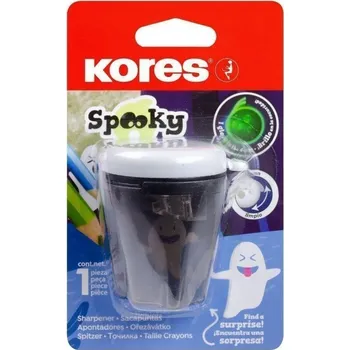 rýsovací prkno Kores SPOOKY dvojité ořezávátko se zásobníkem - svítící ve tvaru ducha