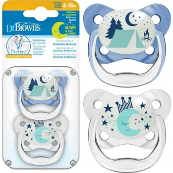 Anatomický ortodontický silikonový Dudlík Dr Brown's 6 měsíců +