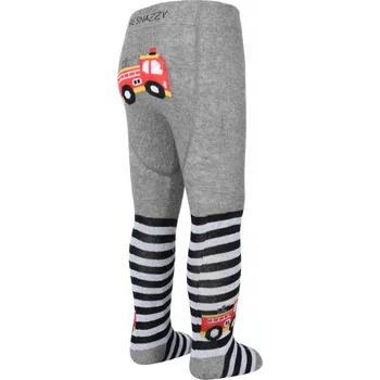 Dětské Punčocháče s ABS, šedé, hasiči , Be Snazzy, vel. 68/74