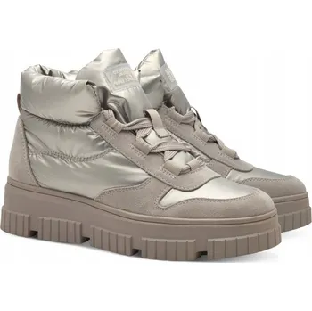 Dámská zimní obuv Sněhule dámské kotníkové boty s kožíškem s.Oliver 5-26250-41 403 CHAMPAGNE VEL. 40