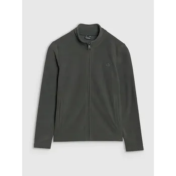 Chlapecká mikina 4F Chlapecká fleecová mikina se stojáčkem - zelená, velikost 122 (6-7 let)