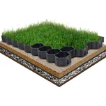 Zatravňovací dlaždice 16 ks černé 60 x 40 x 3 cm plast IM_146279