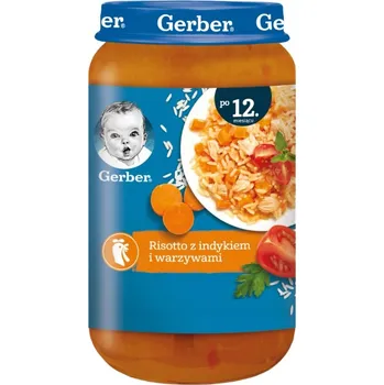 Gerber Junior Příkrm pro Děti Rizoto s Krůtím Masem a Zeleninou 12 m+ 250 g