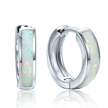 4730 MINET Elegantní stříbrné náušnice s opálem