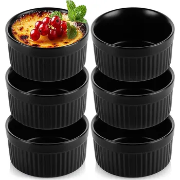 6x Kokilky pro ZAPÉKÁNÍ žáruvzdorné misky misky keramické 260 ml