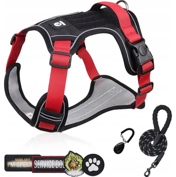 Postroj pro psa POSTROJ, VESTA PRO PSA V SADĚ VODÍTKO REFLEXNÍ ČERNÁ S