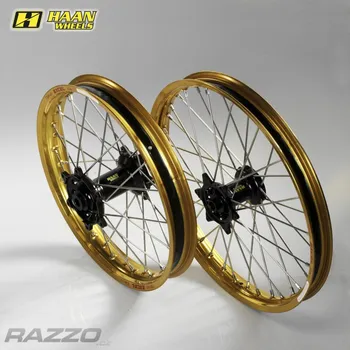 Kolo pro motocykl MX sada kol HaanWheels Stark Varg - Excel Gold 21x1,6 + 19x2,15 / Black Hub