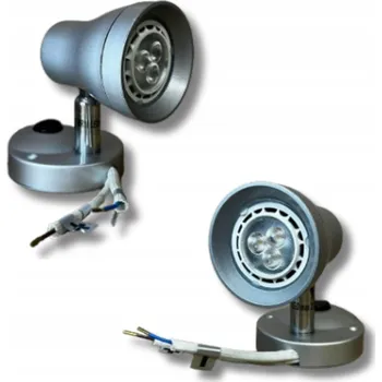 Lampička Lampka Punktowa Led Z Włącznikiem Stříbrná lampička na čtení do karavanu