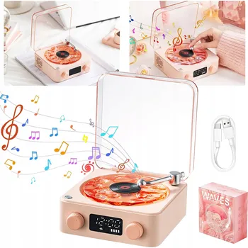 Bluetooth reproduktor Bezdrátový Bluetooth reproduktor v retro stylu, reproduktor s bílým šumem, osvětlení do ložnice