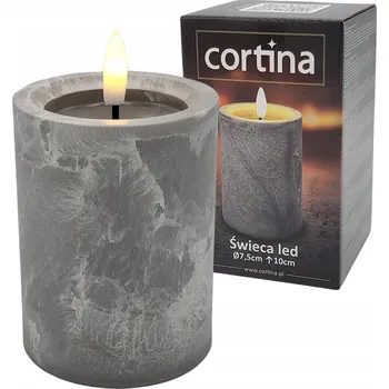 Svíčka LED SVÍČKA VZHLED MRAMORU NA BATERIE DEKORATIVNÍ SVÍČKA S PLAMENEM