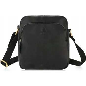 Kabelka Paolo Peruzzi kabelka přes rameno z pravé kůže černá