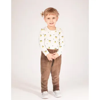 Chlapecké kalhoty Chlapecké velurové kalhoty Nicol, hnědé, vel.