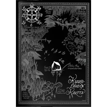 Sešit Putinki Sešit Moominvalley Map, černý