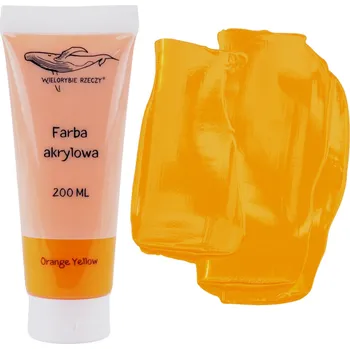 Vodová barva Akrylová Barva Wielorybie Rzeczy oranžová žlutá 200 ml