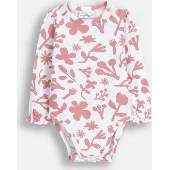 Kojenecký body Body Kojenecké s dlouhým rukávem bílé s květinami velikost 068 Coccodrillo ZC5