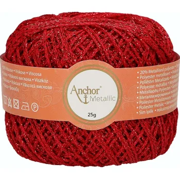 Příze Příze ANCHOR ARTISTE METALLIC Anchor Artiste metallic: Anchor Artiste metallic 318 - červená