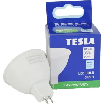 Žárovka TESLA lighting LED MR160440-7 GU5,3 MR16 4W 12V 400lm 4000K
